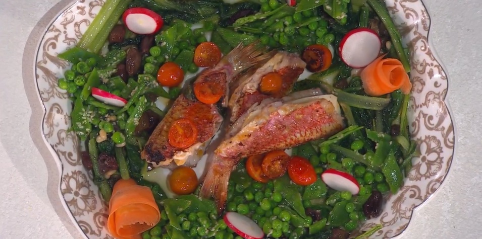 guazzetto di triglie e verdure di stagione di Mauro e Mattia Improta