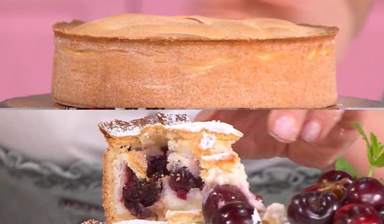 crostata con ciliegie e crema allo yogurt di Barbara De Nigris