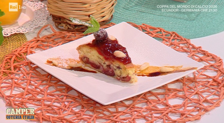 torta di ciliegie e mandorle