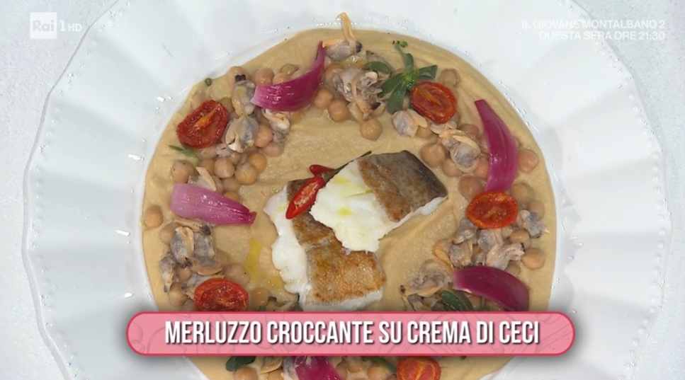 merluzzo croccante su crema di ceci di Gian Piero Fava